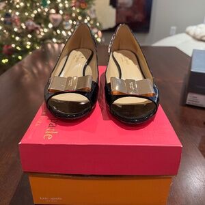 Kate Spade Black Wedge Heels (Size 8)